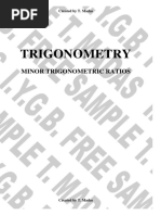 Trigonometry Minor Trig Ratios