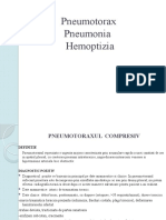 Pneumotorax. Pneumonia. Hemoptizia