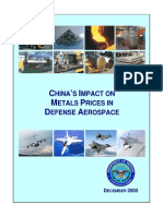 (Department 2005) China's Impact On Metals Prices in Defense Aerospace