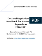 Doctoral Regulations and Handbook For Students and Supervisors 2020-2021