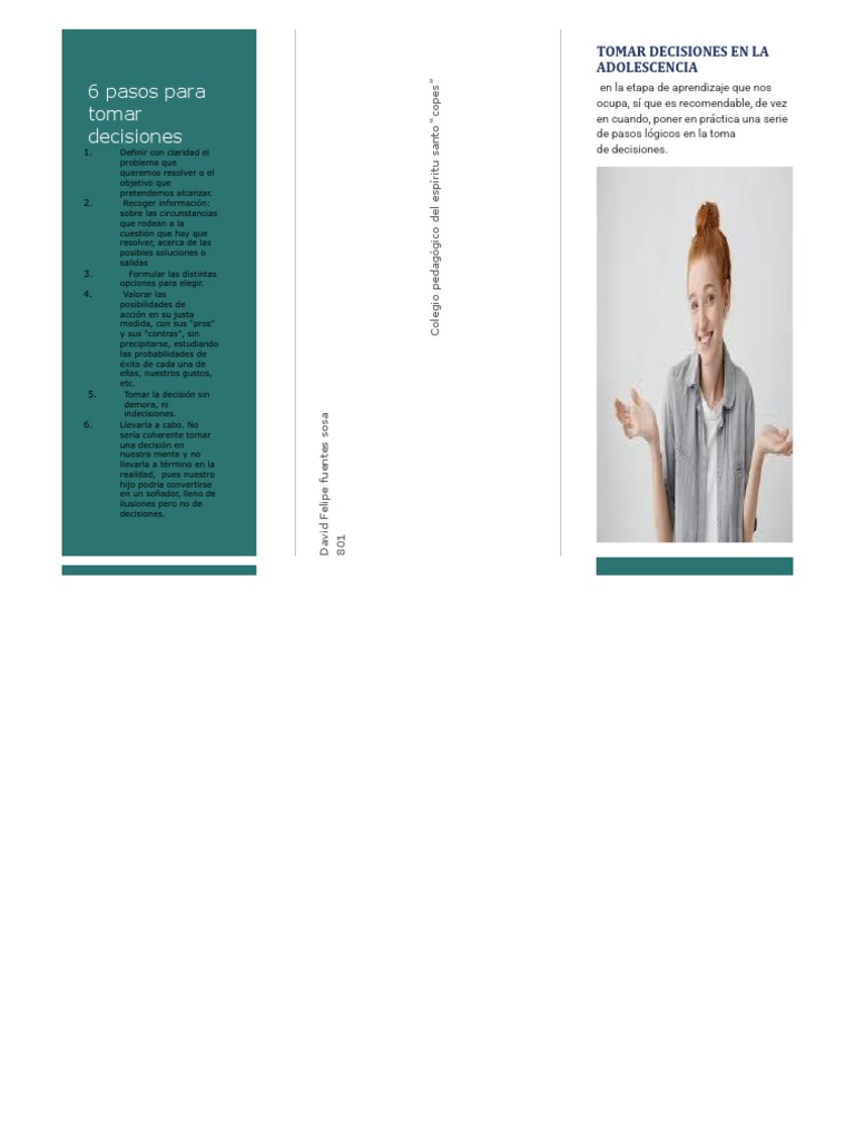 Pasos para la Toma de Decisiones Juvenil | PDF