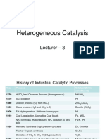 Heterogeneous Catalysis: Lecturer - 3