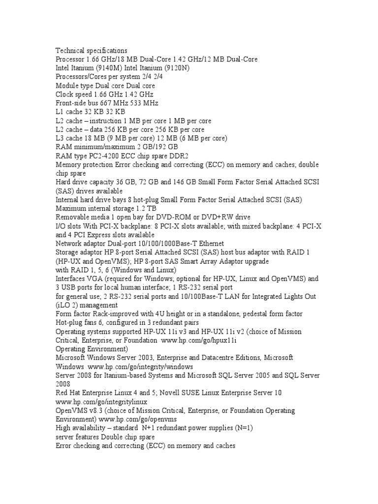 HP RX 3600 | PDF | Hard Disk Drive | Power Supply