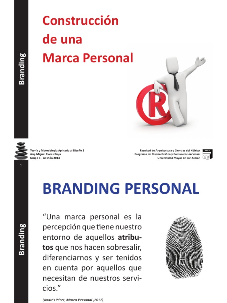Construcción de Marca Personal Efectiva | PDF | Diseño | Gestión de la ...