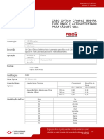 Cabo Optico Cfoaas Minira Tubo Unico e Autosustentado para Vao Ate 120m