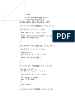 Ejercicio N°1 Package Public Class Public Static Void Private Static Final Null Private Static Final Null Void Int Int Int For Int For Int