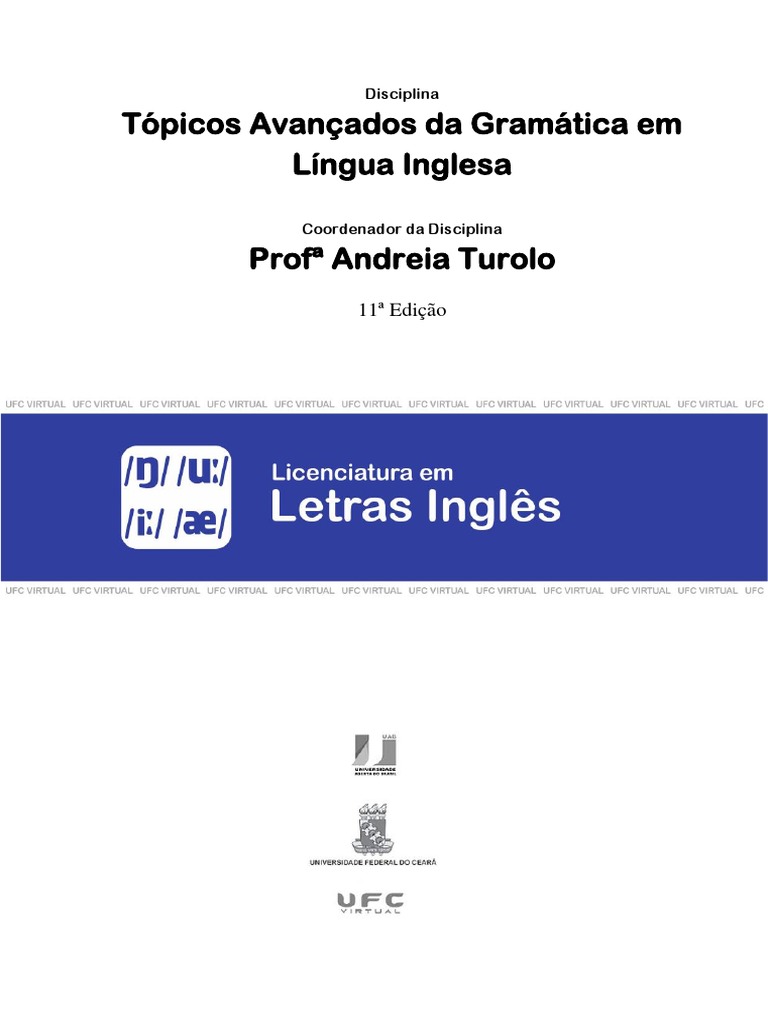 Impresso Tópicos Avançados de Gramática | PDF | Narration | Perfect ...