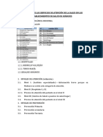 Estructura de Los Servicios de Atención de La Salud en Los Establecimientos de Salud de Huánuco