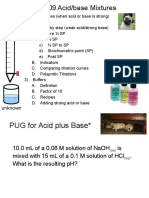 Topic 09 Acid/base Mixtures: Known