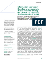 Information Sources of Brazilian Undergraduate Dental Students During The COVID-19 Outbreak: A Cross-Sectional Study