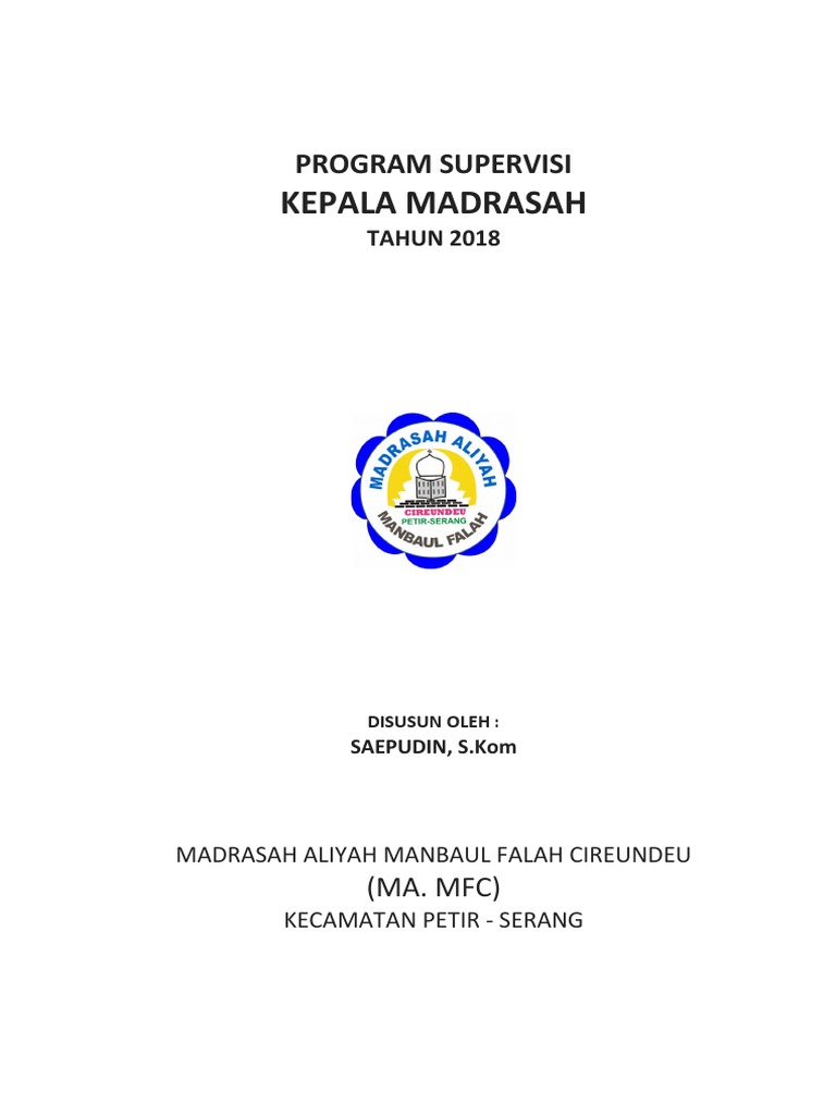 Contoh Program Supervisi Guru 2018 | PDF