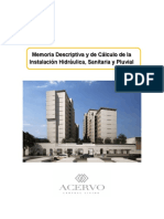 Memoria Hidrosanitaria Edificio Acervo