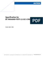 Specification For BT 96040AV-FSTF-12-I2C-COG: Batron