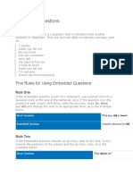 Embedded Questions: Rule One