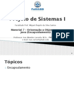 Material 7 - OO em Java - Encapsulamento (PS I-2020)