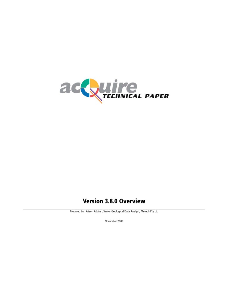 acQuire V3.8.0 Features Overview | PDF | Online And Offline | Database ...