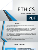 Ethics: Mark Roland Altre