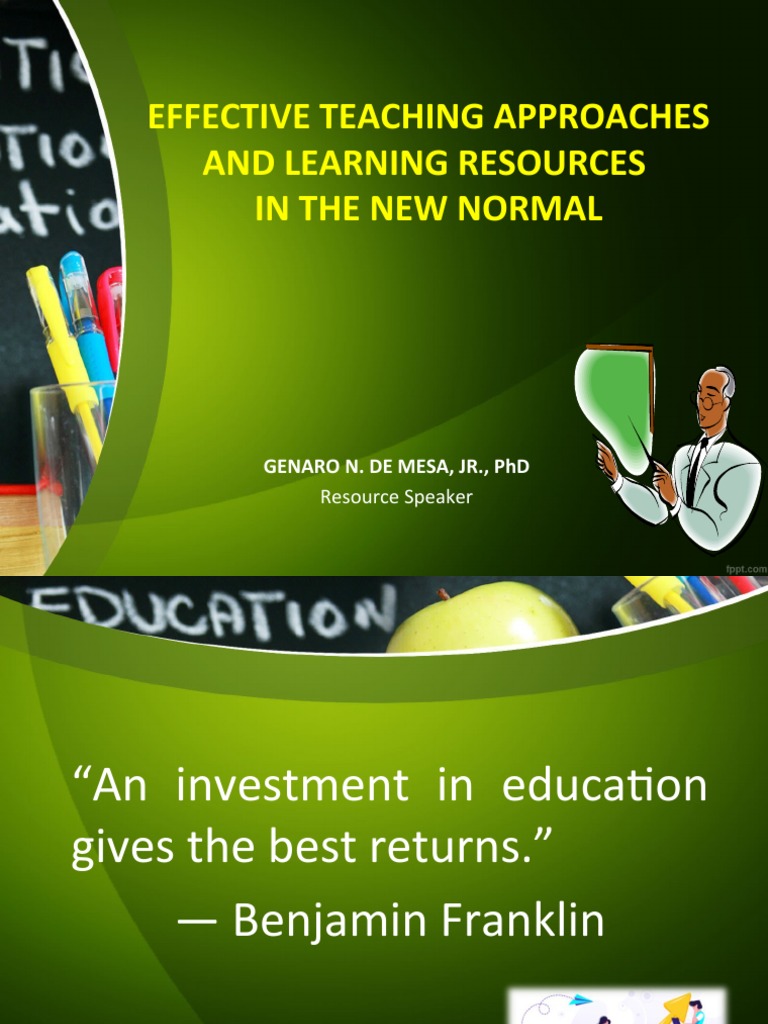 Teaching Approaches for the New Normal | PDF | Distance Education ...