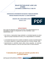 Caracterización de metales pesados en relaves mineros