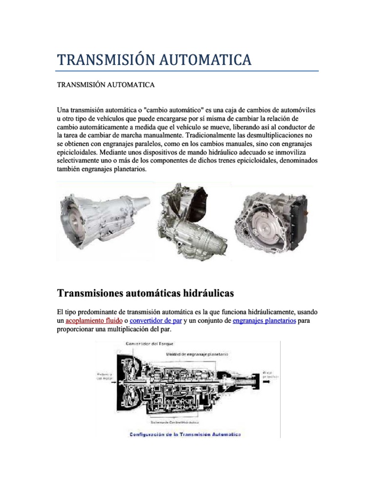 Qdoc - Tips - Manual Transmision Automatica | PDF | Transmisión ...