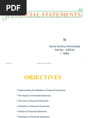 Financial Statements