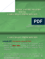 IMSS. Caducidad y Prescripción