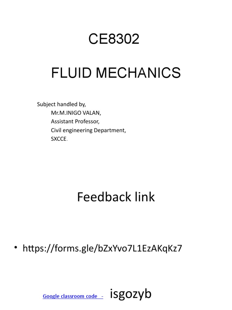 Fluid Mechanics Course Overview | PDF | Pressure | Fluid Dynamics