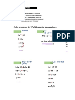 Tarea de Ecuaciones y Radicales