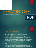 Array in C++: Dr. Muhammad Qasim Memon