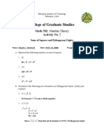 Activity 7-Pythagorean Triples