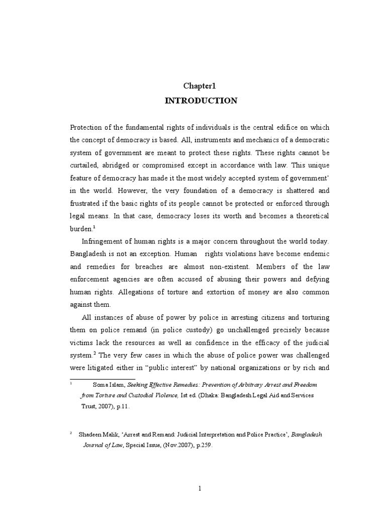 Police Remand and Human Rights in Bangladesh | PDF | Arrest | Remand ...