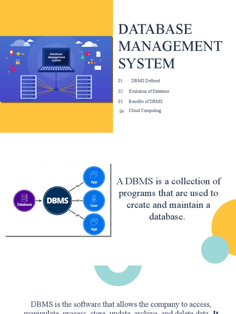 Database Management System: 01 02 Evolution of Database DBMS Defined ...