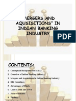 "Mergers and Aqusisitions" in Indian Banking Industry