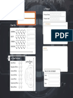 Those Dark Places Character Sheet Colour