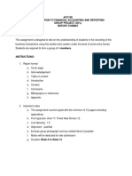 ACC106 Introduction To Financial Accounting and Reporting Group Project (20%) Report Format
