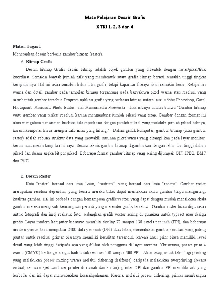 Materi Desain Grafis Untuk Siswa Pdf Seni
