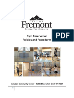 Gym Reservation Policies and Procedures Feb. 12 2018