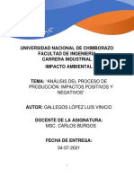 Análisis Del Proceso de Producción: Impactos Positivos y Negativos