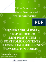 LDM Practicum Portfolio Guides and Evaluation Forms
