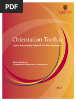 Orientation Toolkit:: How To Successfully Onboard Your New Employee