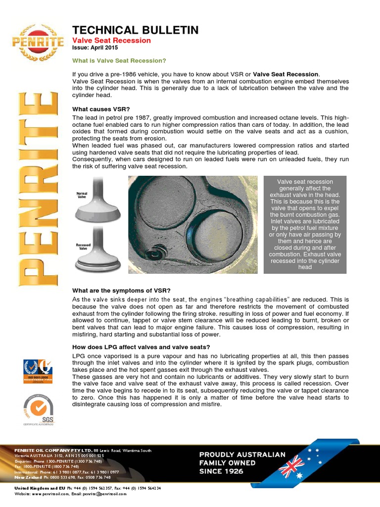 Valve Seat Recession April 2015 PDF Gasoline Fuel Injection