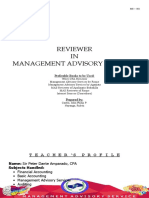 Reviewer IN Management Advisory Services: Teacher S Profile
