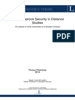 Master'S Thesis: How To Improve Security in Distance Studies