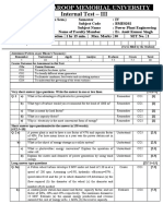 Shri Ramswaroop Memorial University: Internal Test - III