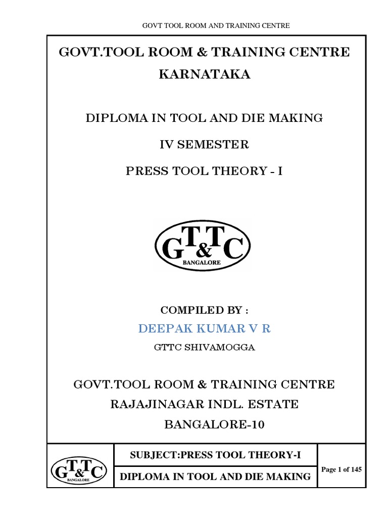 Press Tool Theory and Operations | PDF | Sheet Metal | Metals