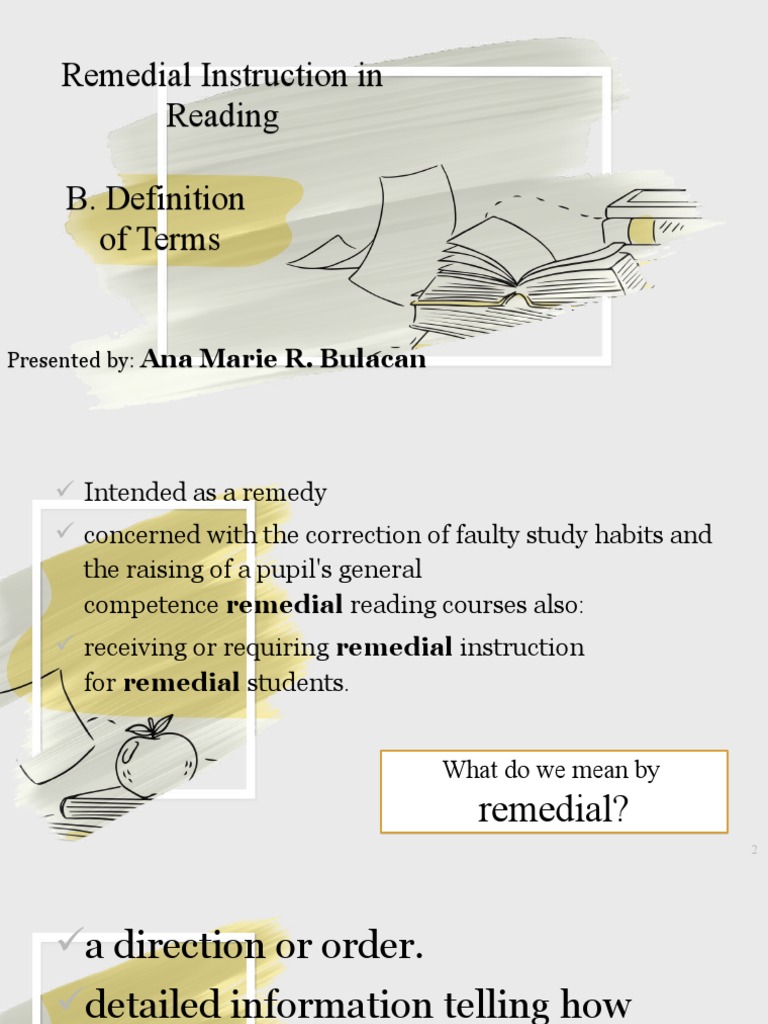 REMEDIAL TRAINING DEFINITION MEANING visual data 3