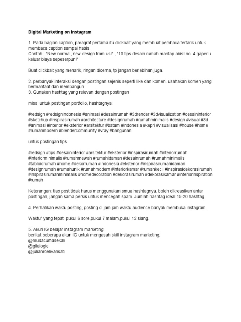 Digital Marketing On Instagram PDF