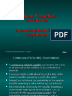 Uniform Probability Distribution Exponential Probability Distribution