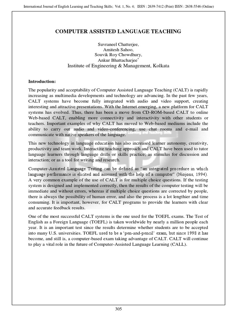 Understanding Computer Assisted Language Teaching | PDF | Learning ...