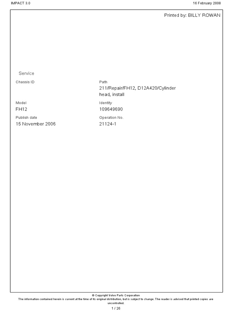 D12A Refit Cylinder Head | PDF | Fuel Injection | Gear